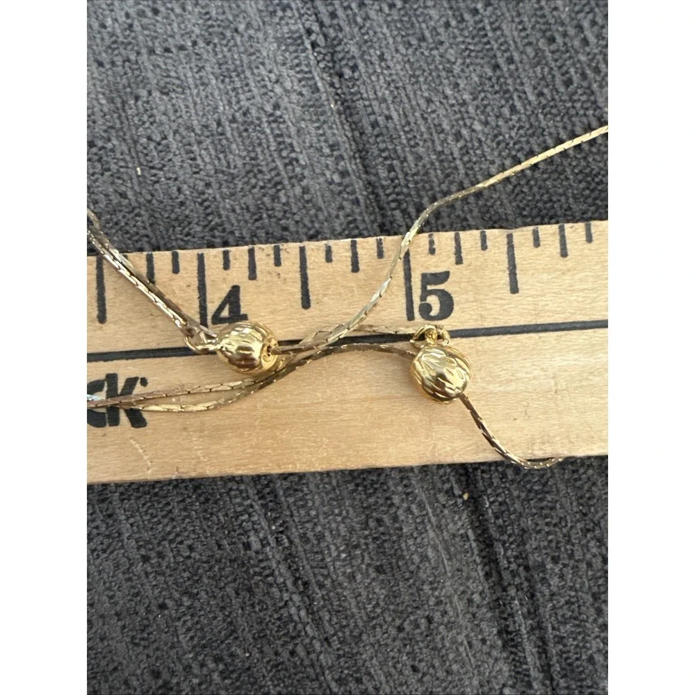 Vintage Gold‎ Tone Ball Pull Ariat Style Necklace